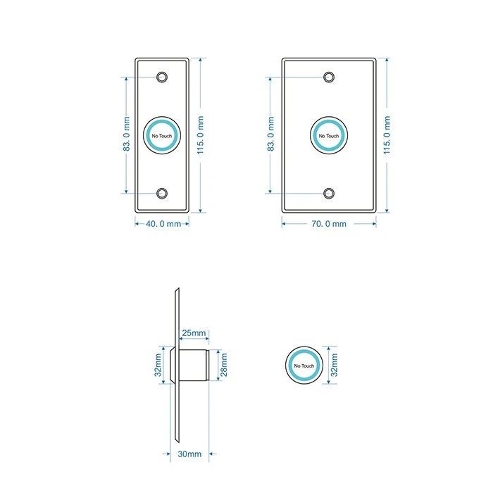 Stainless Steel No Touch Door Release high quality